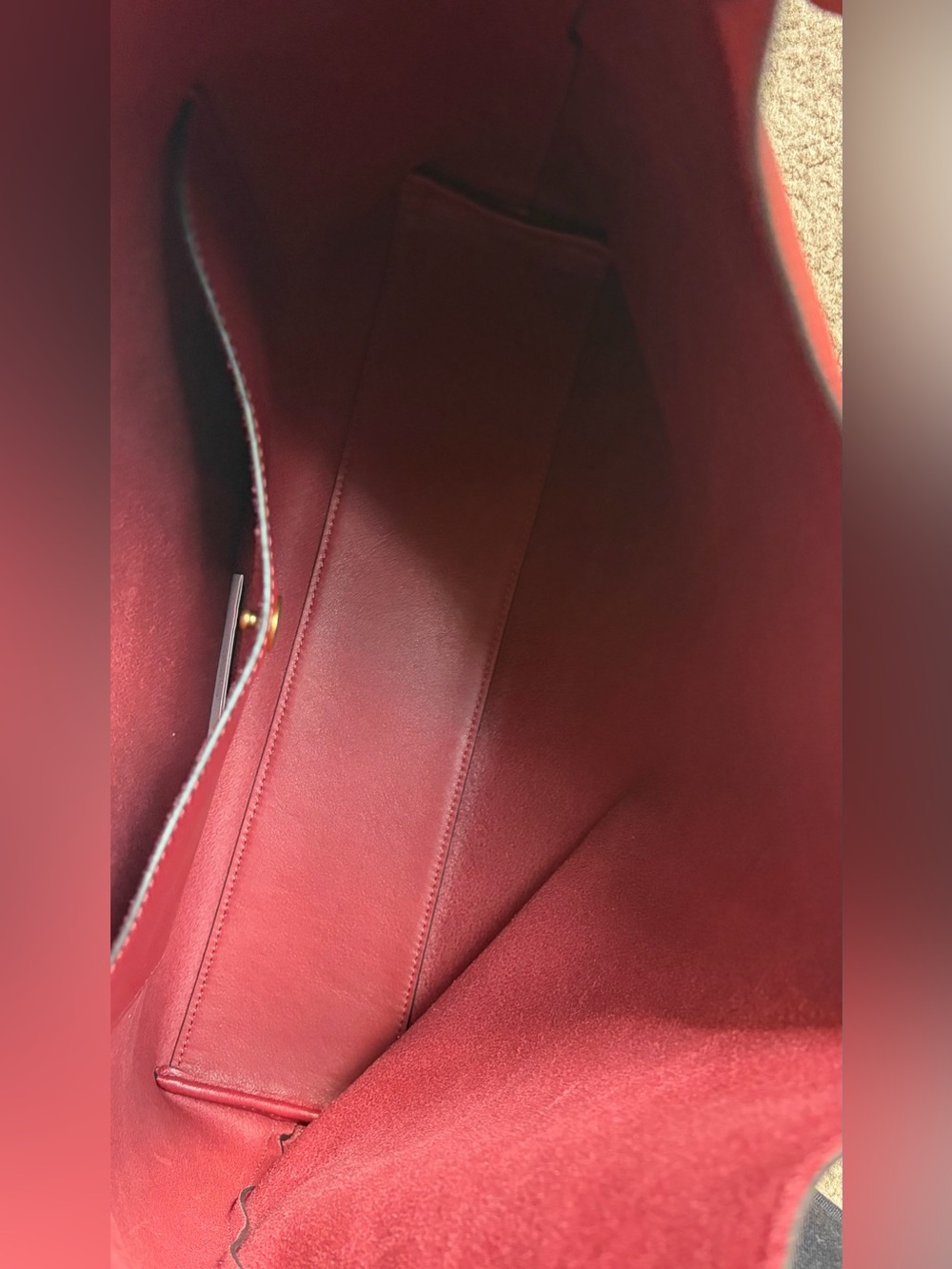 Authentic Coach Brooklyn 39 Dark Ruby Red Genuine Full Grain Leather - Picture 12 of 16